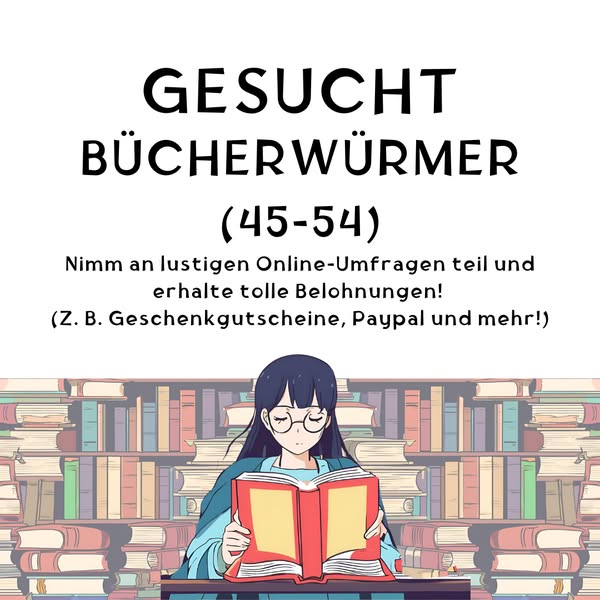 Gesucht: Bücherwürmer in Deutschland! Behalten Sie alles, was Sie erhalten!