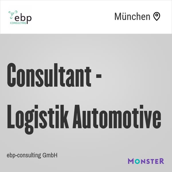 Consultant - Logistik Automotive